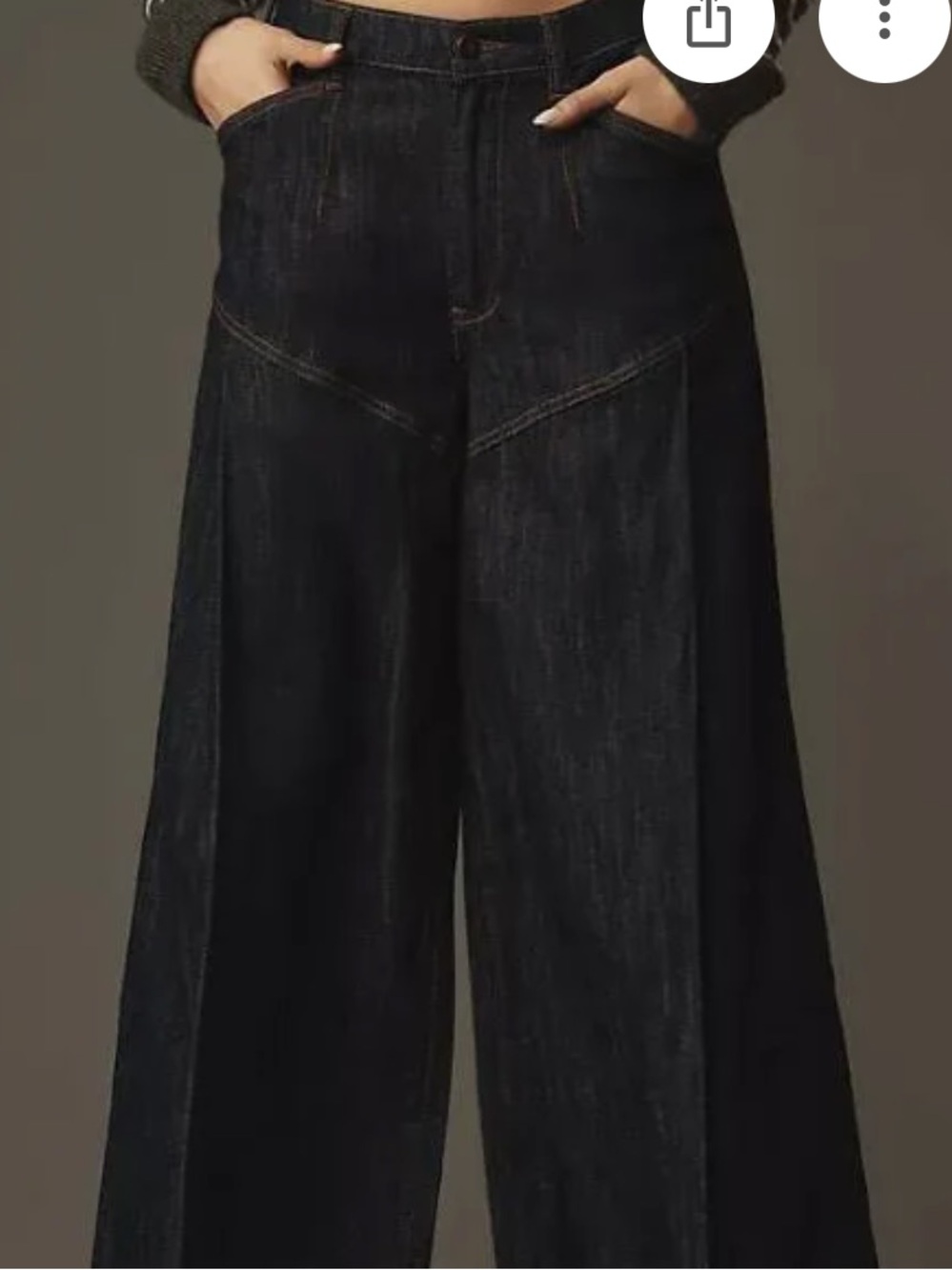VGUC Pilcro Anthropologie Seamed Flounce High Rise Wide Leg Jeans. Size 30 - Picture 2 of 13